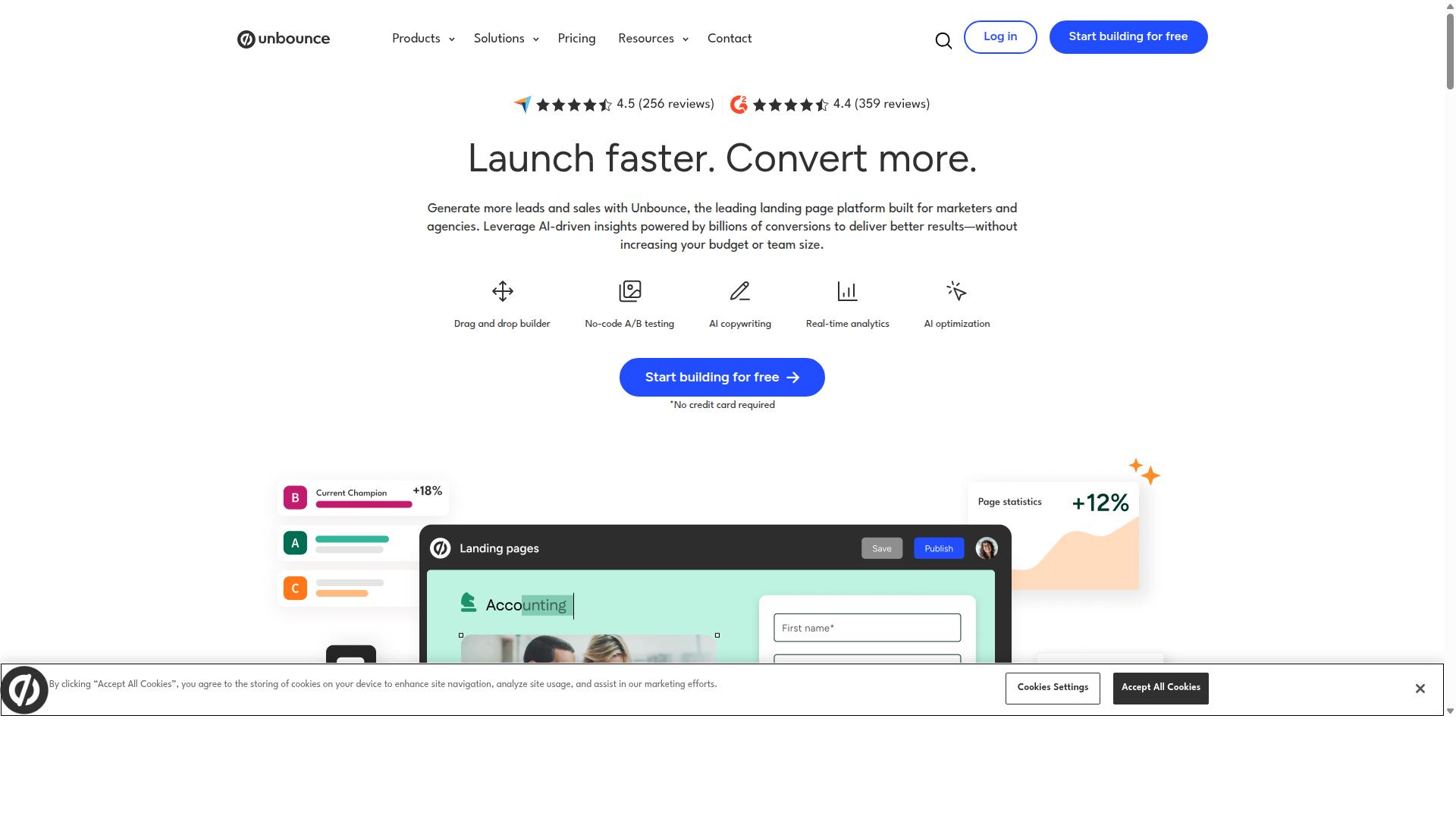 Smart Copy by Unbounce website